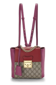 Gucci Red & Pink Original GG Supreme Canvas Backpack Mini