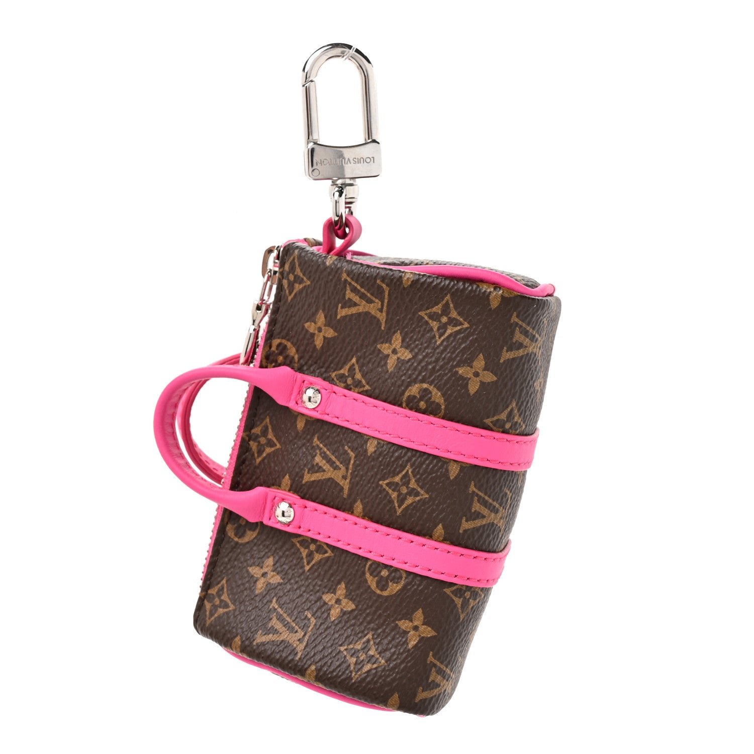 Louis Vuitton Monogram LV Colormania Mini Keepall Pouch Bag Charm Pink