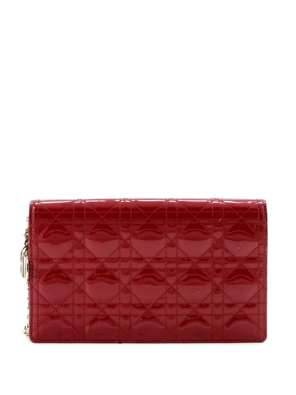 Lady Dior Chain Pouch Cannage Quilt Patent crossbody bag