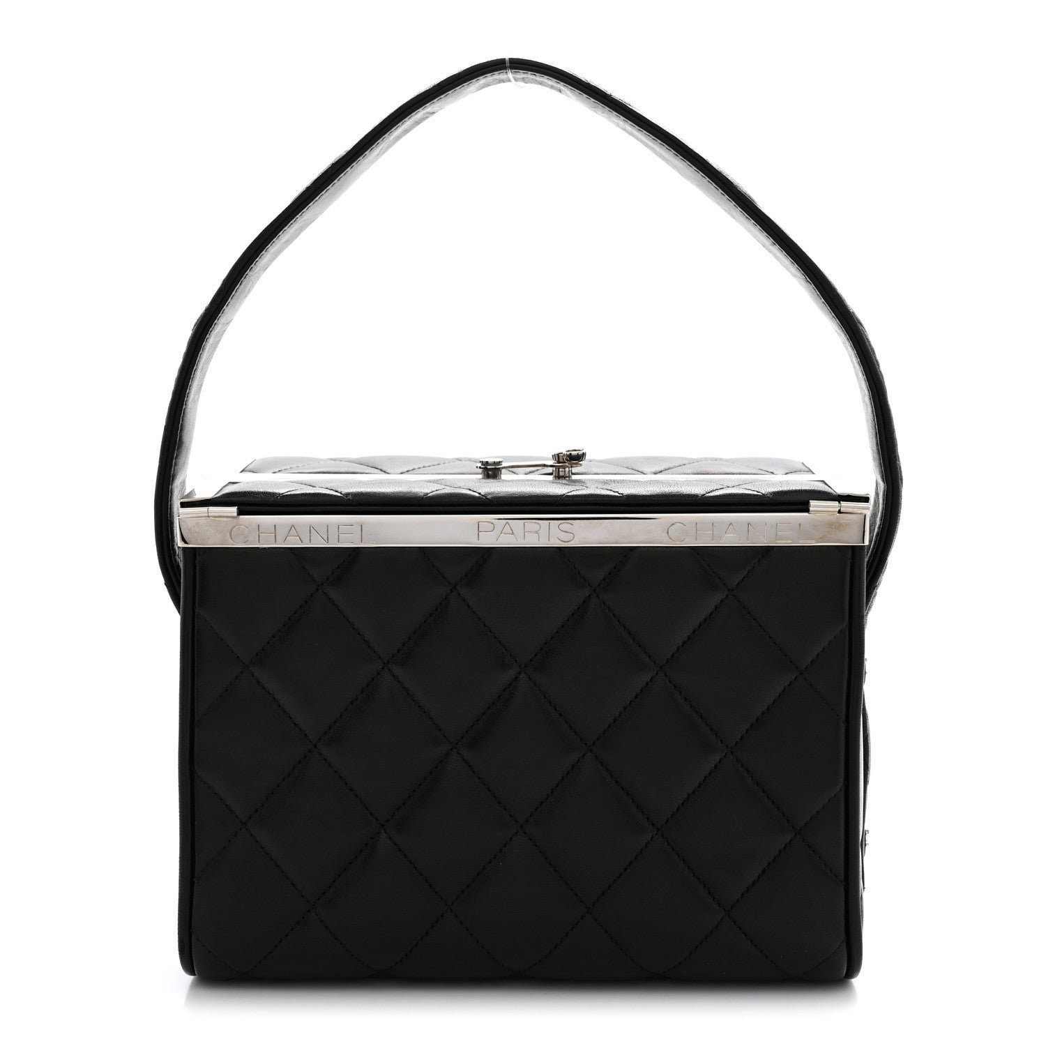 Chanel Lambskin Quilted Box Bag Black
