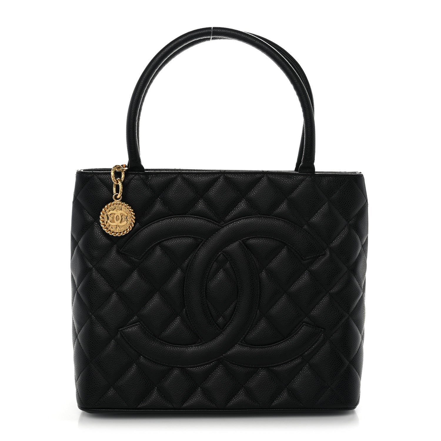 Chanel Caviar Quilted Medallion Tote Black