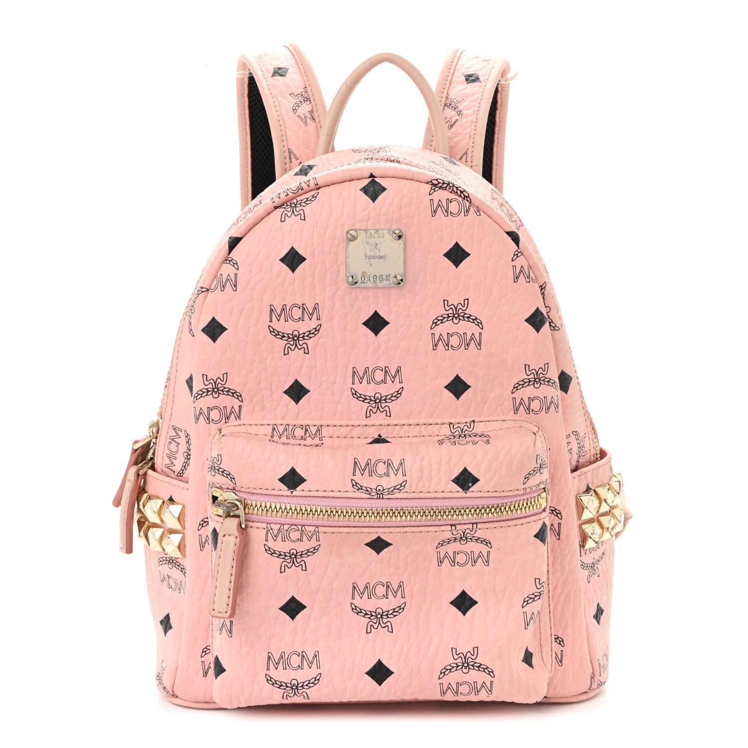 MCM MCM Visetos Outline Stud Mini Stark Backpack Soft Pink