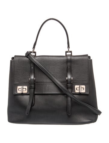 City Calf Leather Top Handle Bag