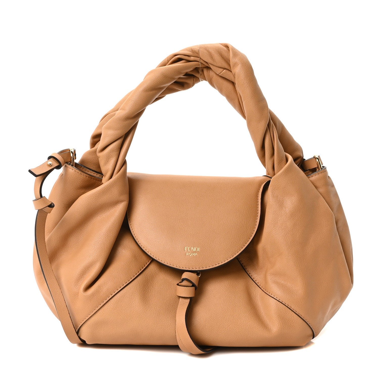 Fendi Calfskin Small Spy Dark Honey