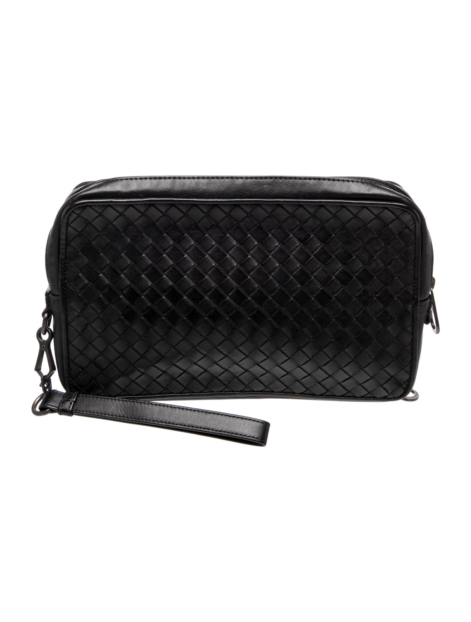 Intrecciato Travel Clutch with Wrist Strap