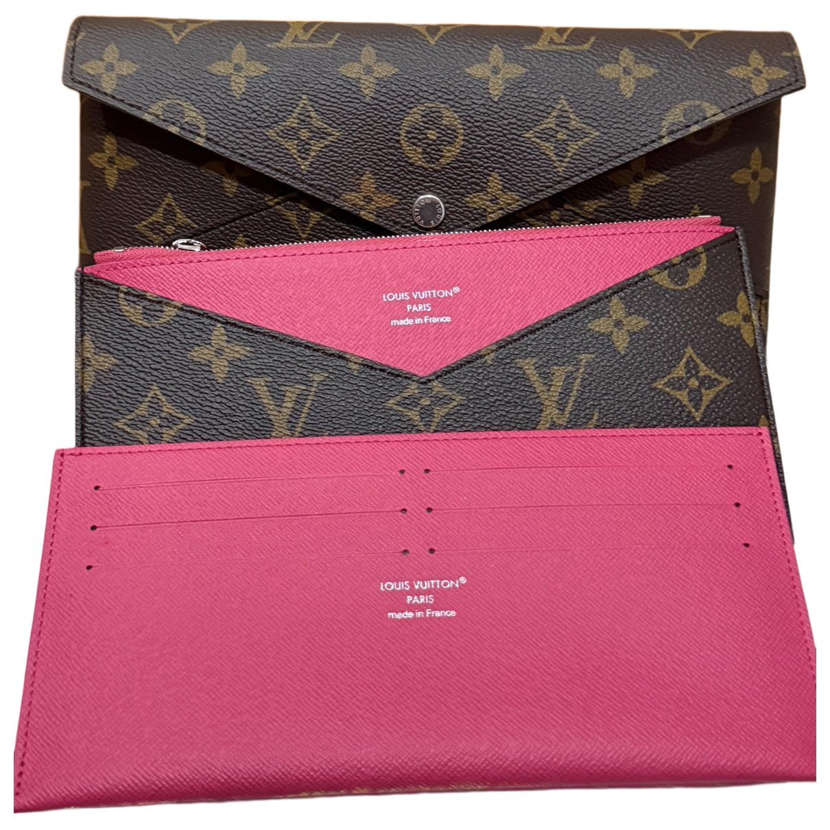 Kirigami leather clutch bag