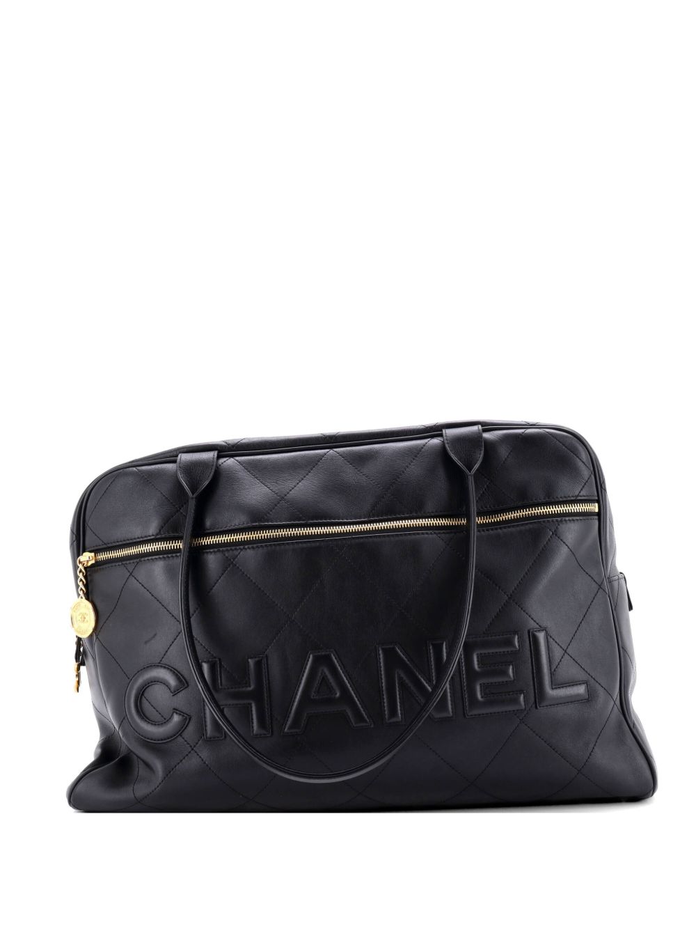 Logo Bowler Bag Stitched Calfskin Maxi handbag