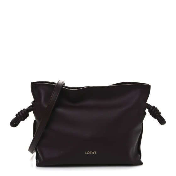 Loewe Calfskin Flamenco Knot Clutch Prune