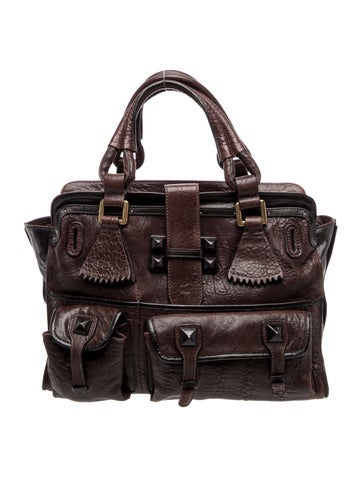 Leather Top Handle Bag