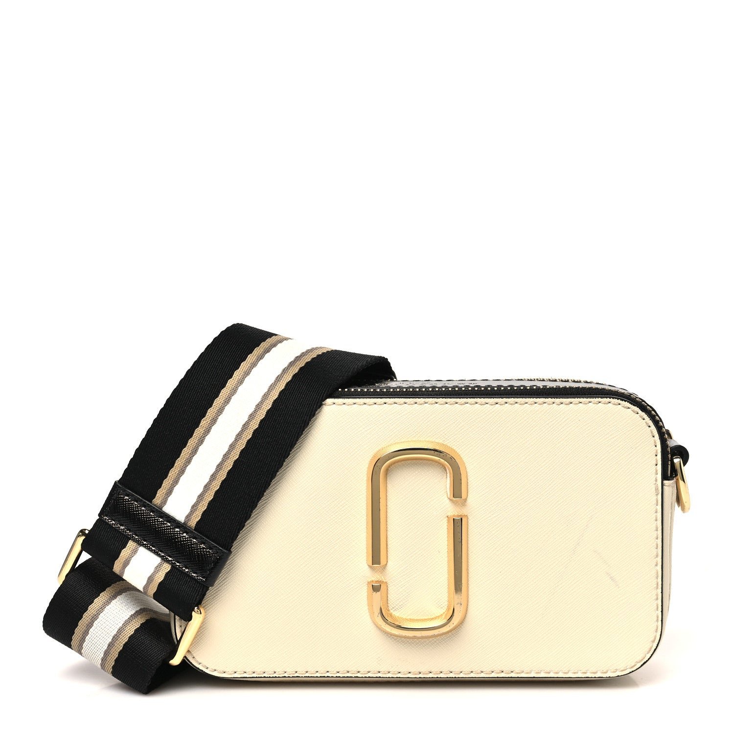 Marc Jacobs Saffiano Small Snapshot Camera Bag Cloud White Multicolor
