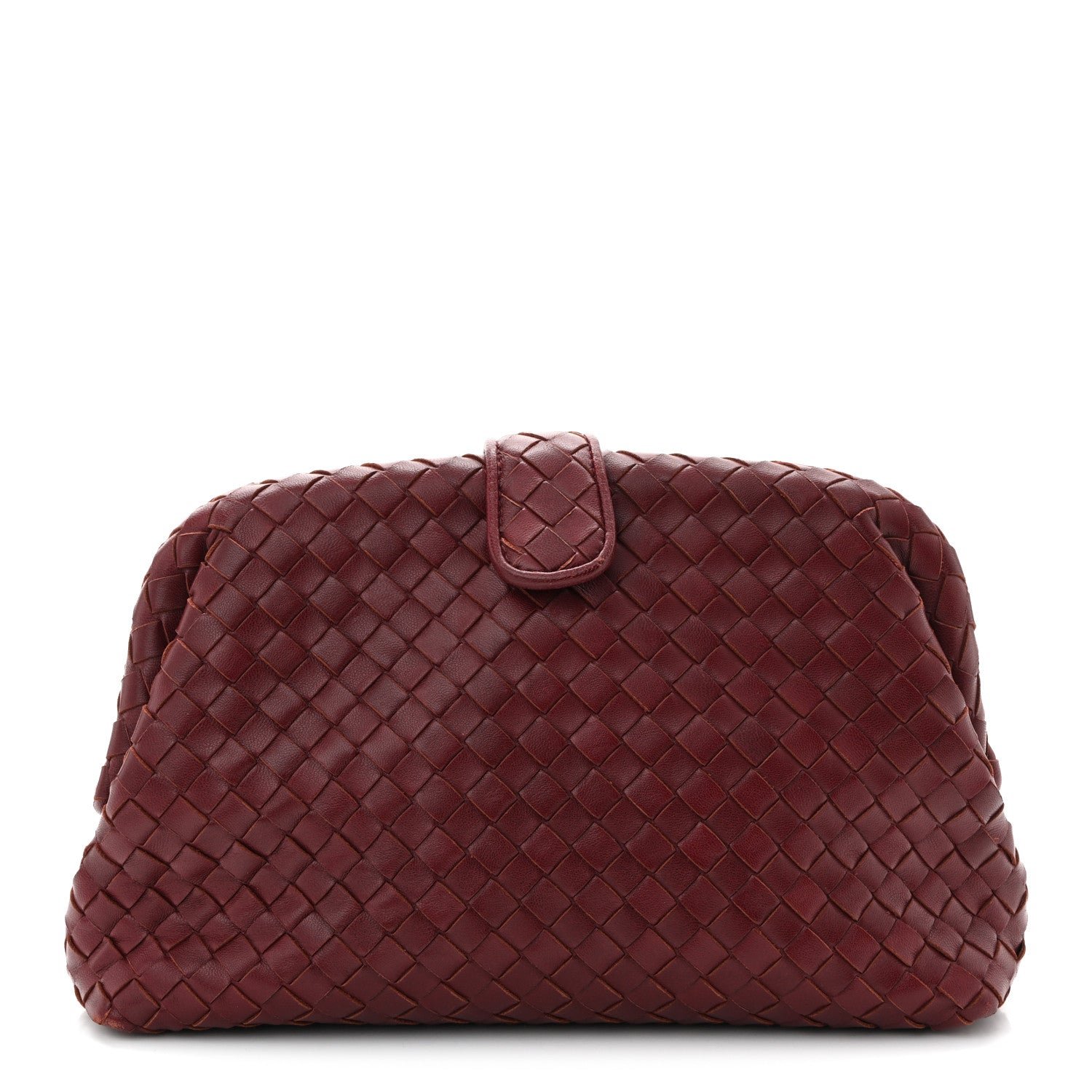 Bottega Veneta Bottega Veneta Nappa Intrecciato The Lauren 1980 Clutch Gigolo Red