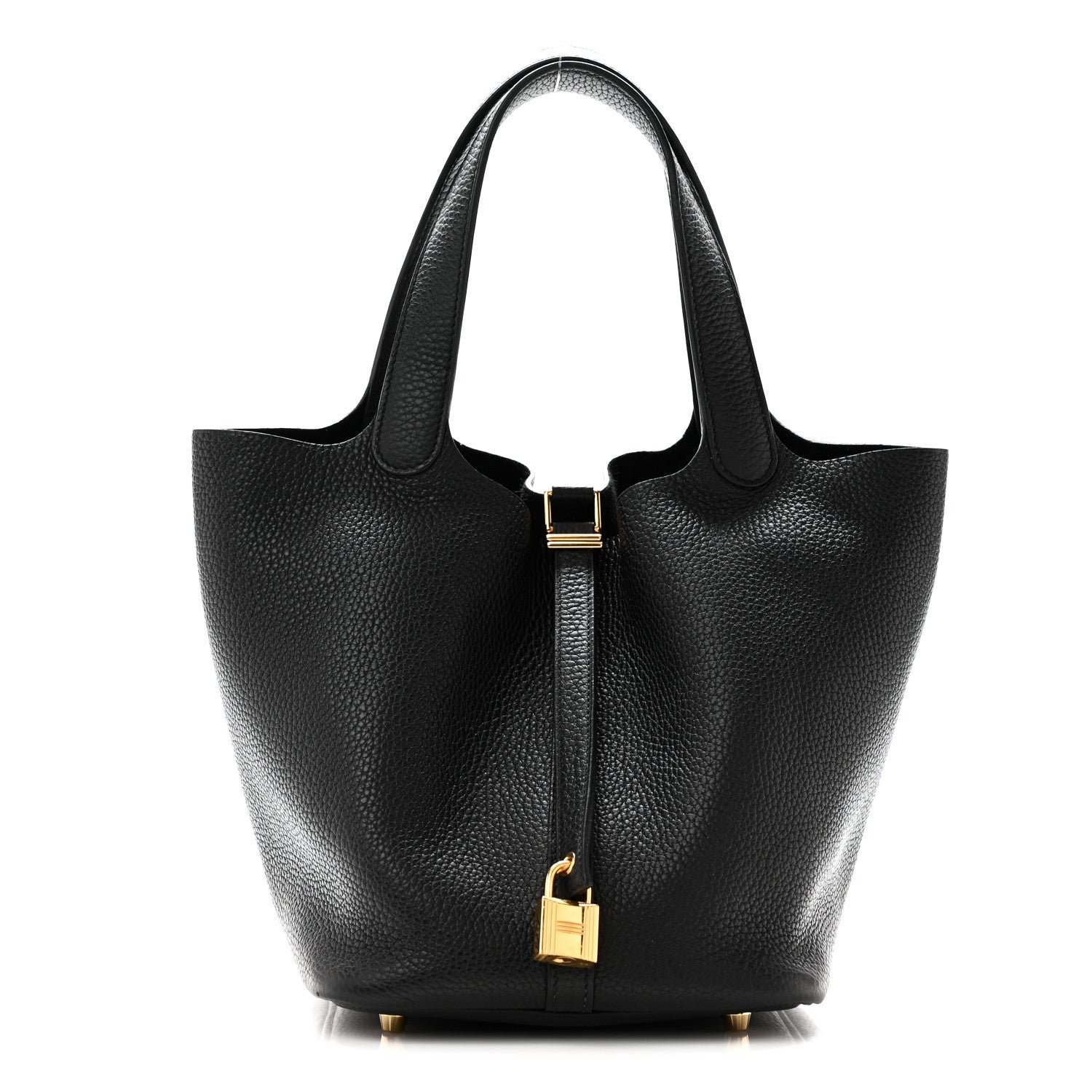 Hermes Taurillon Clemence Picotin Lock 22 MM Black