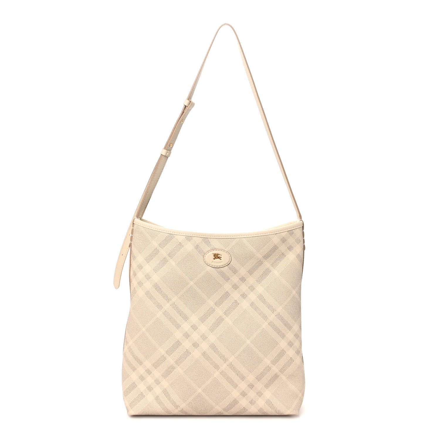 Burberry Coated Canvas Vintage Check Small Highlands Shoulder Bag Soap
