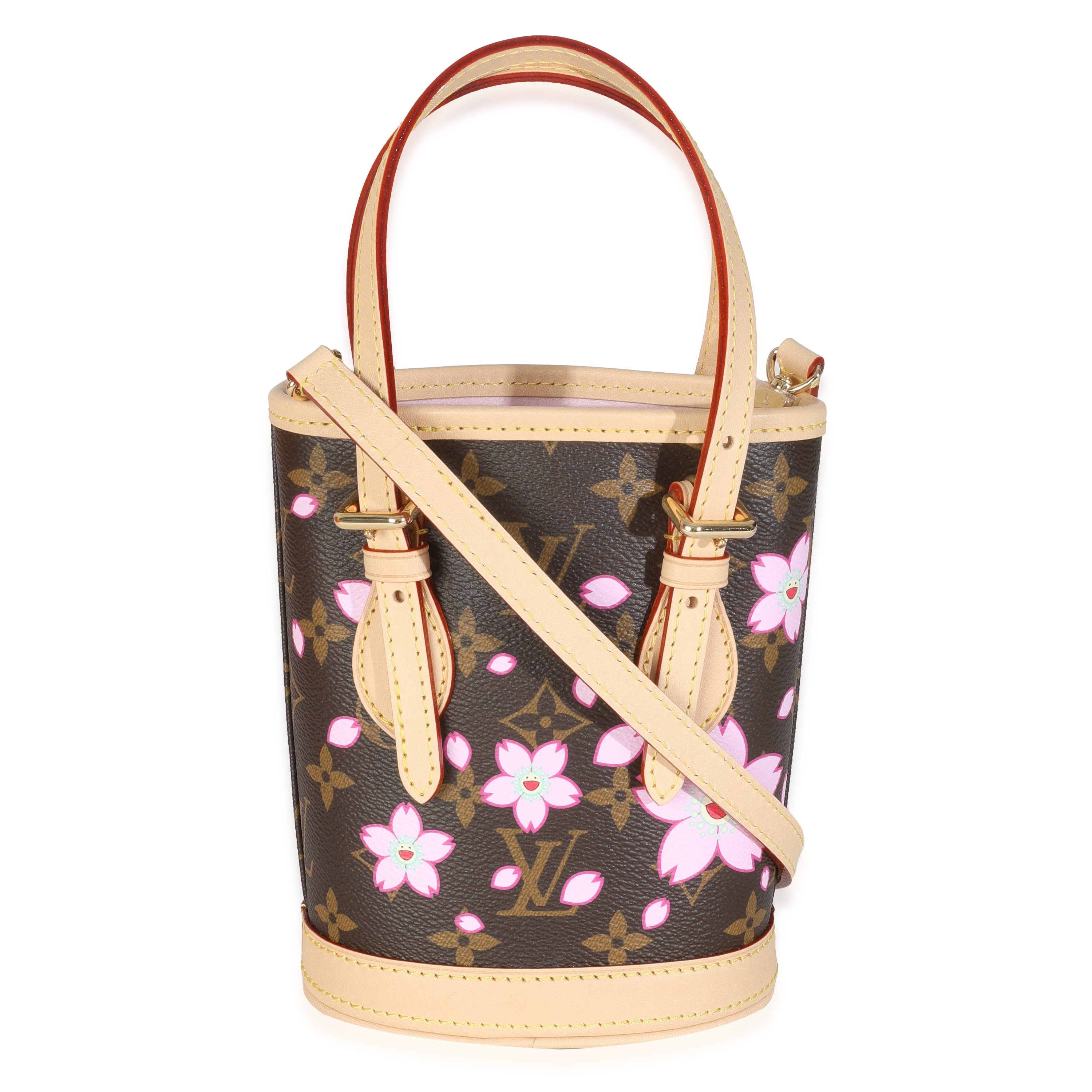 Louis Vuitton x TM Sakura Brown Monogram Cherry Blossom Nano Bucket