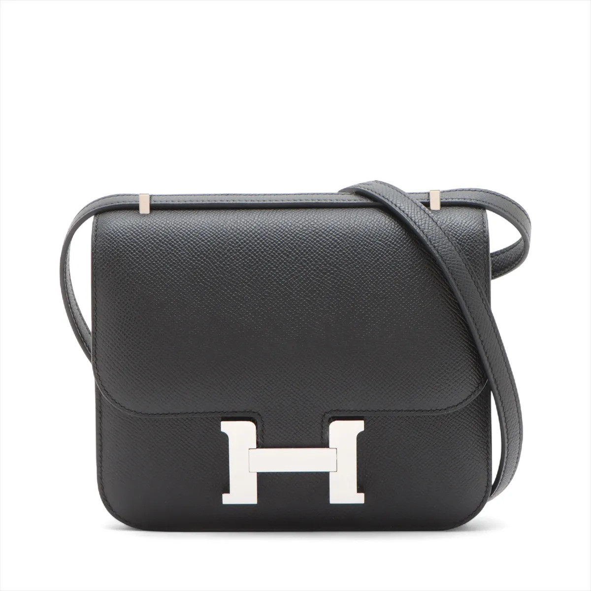 Hermès Constance 3 Mini 18 Miroir Veau Epsom Black Silver Metal Fittings