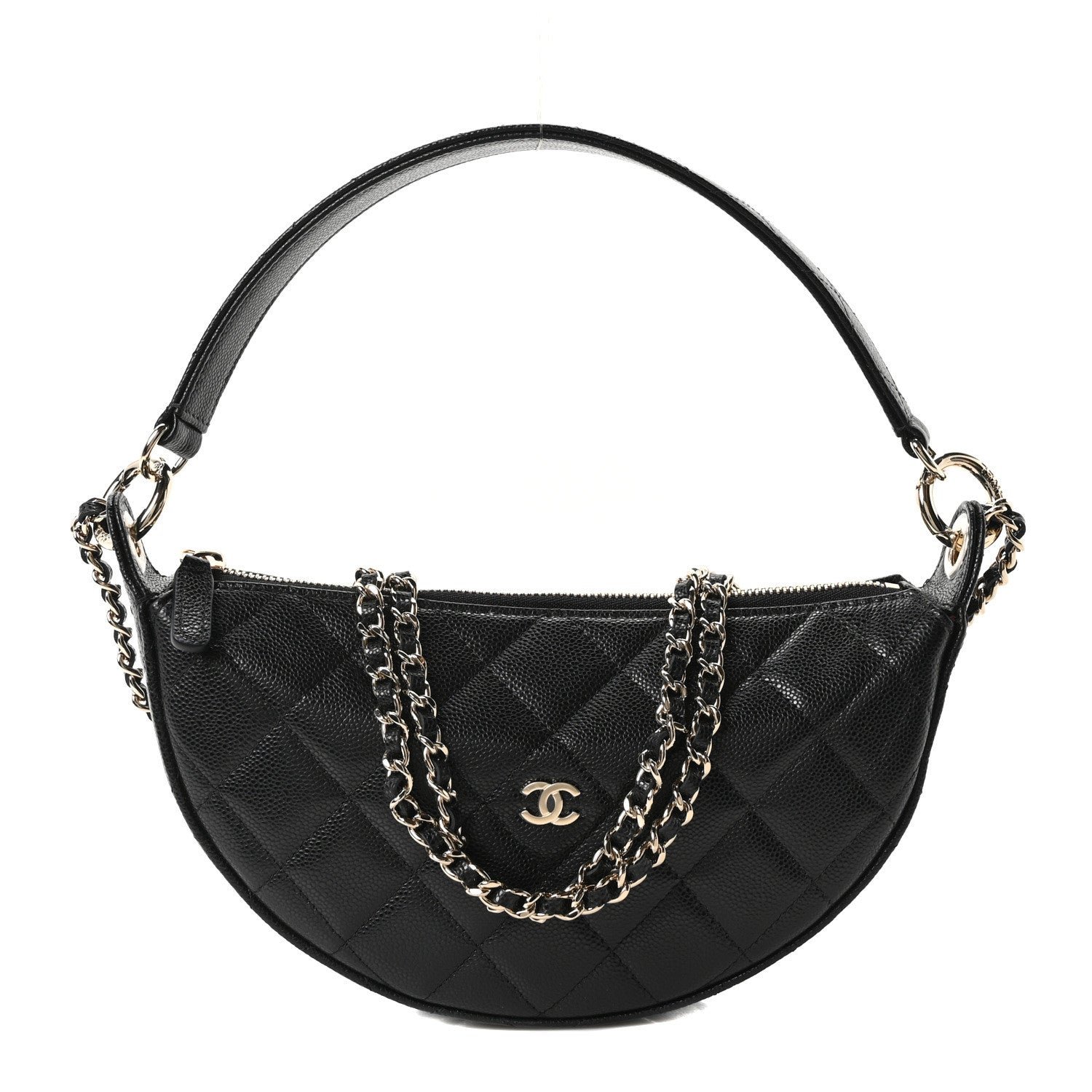 Chanel Caviar Quilted Clutch With Chain Black