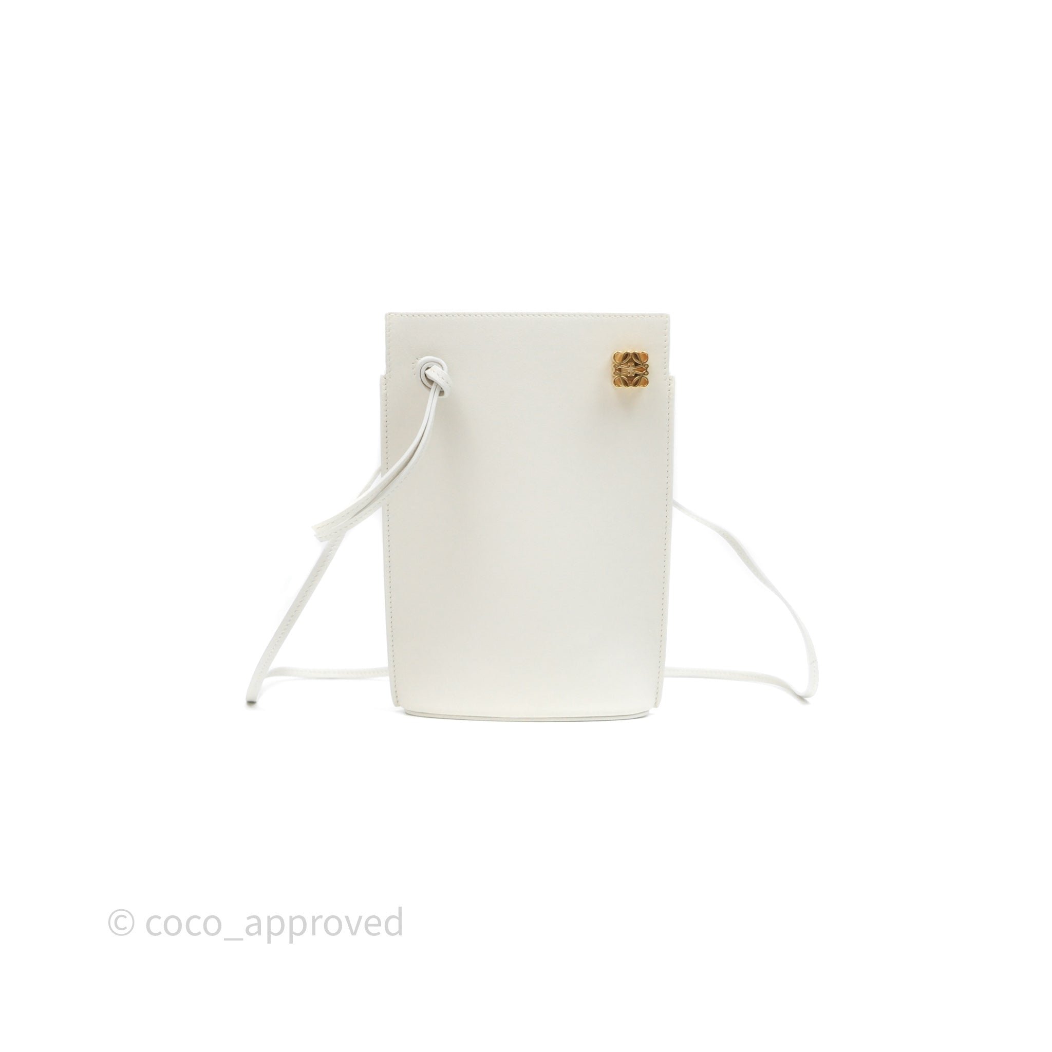 Loewe Dice Pocket in Classic Calfskin White