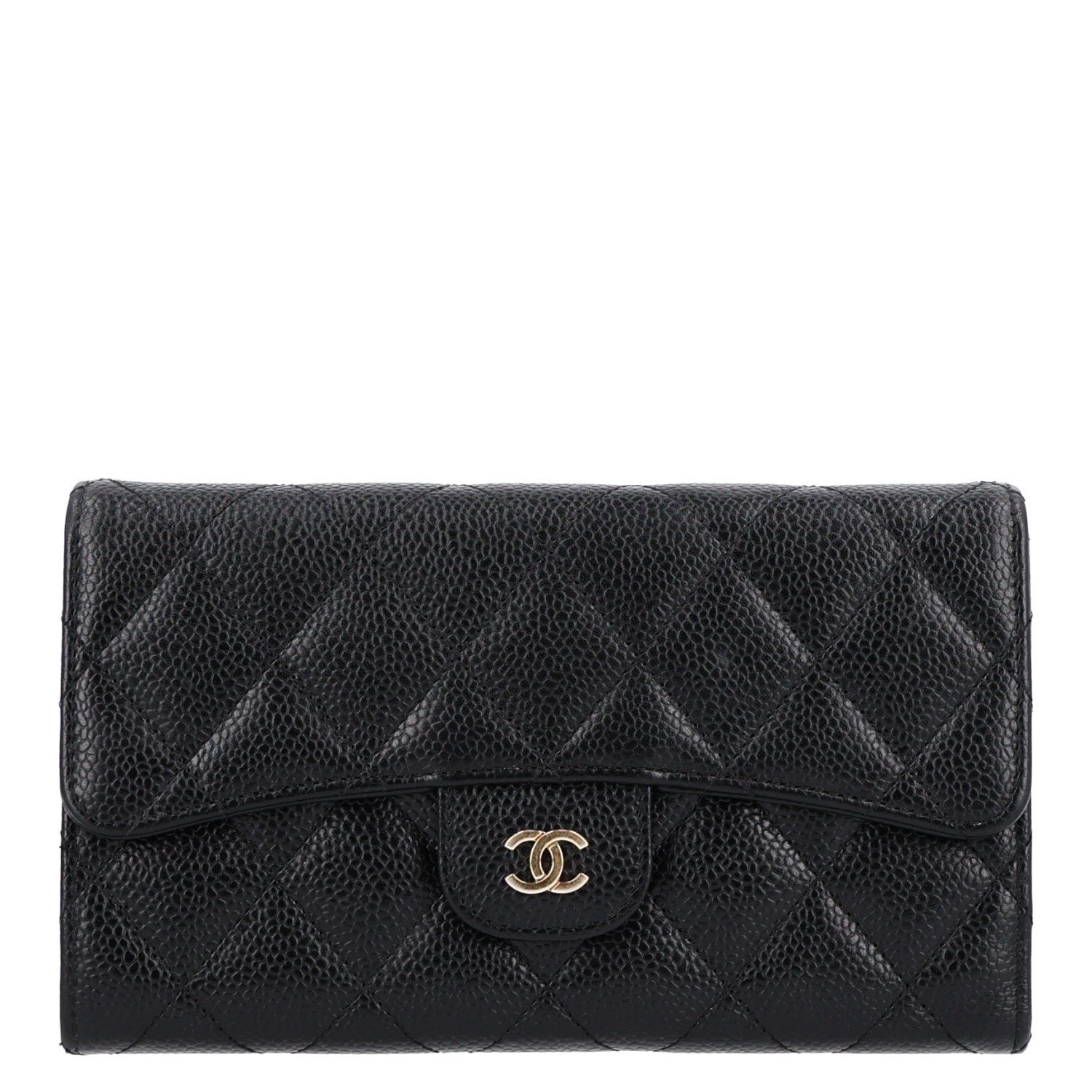 Chanel Caviar Quilted Large Flap Wallet Black