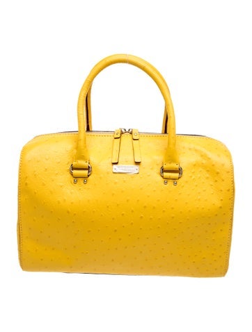 Ostrich Top Handle Bag