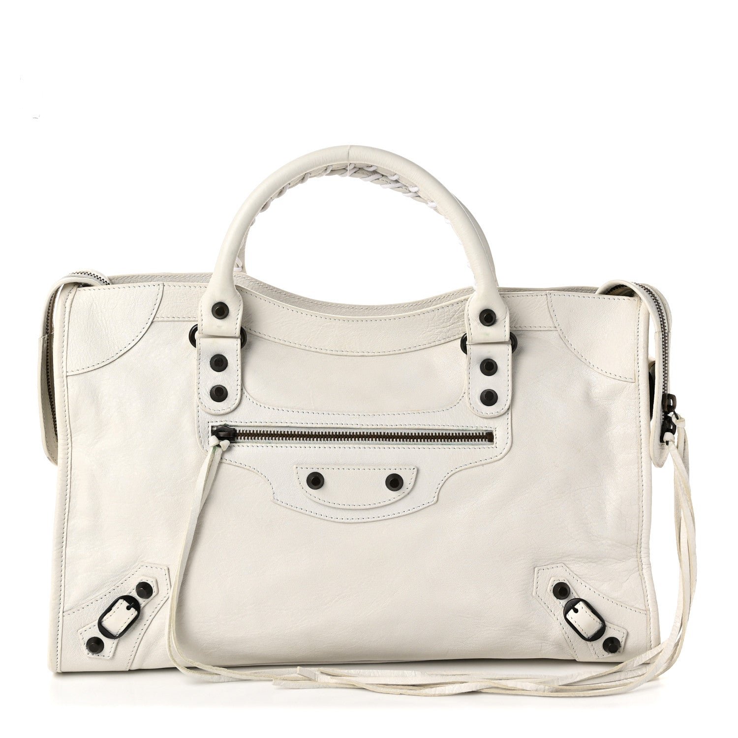 Balenciaga Agneau Classic Hardware City White Light