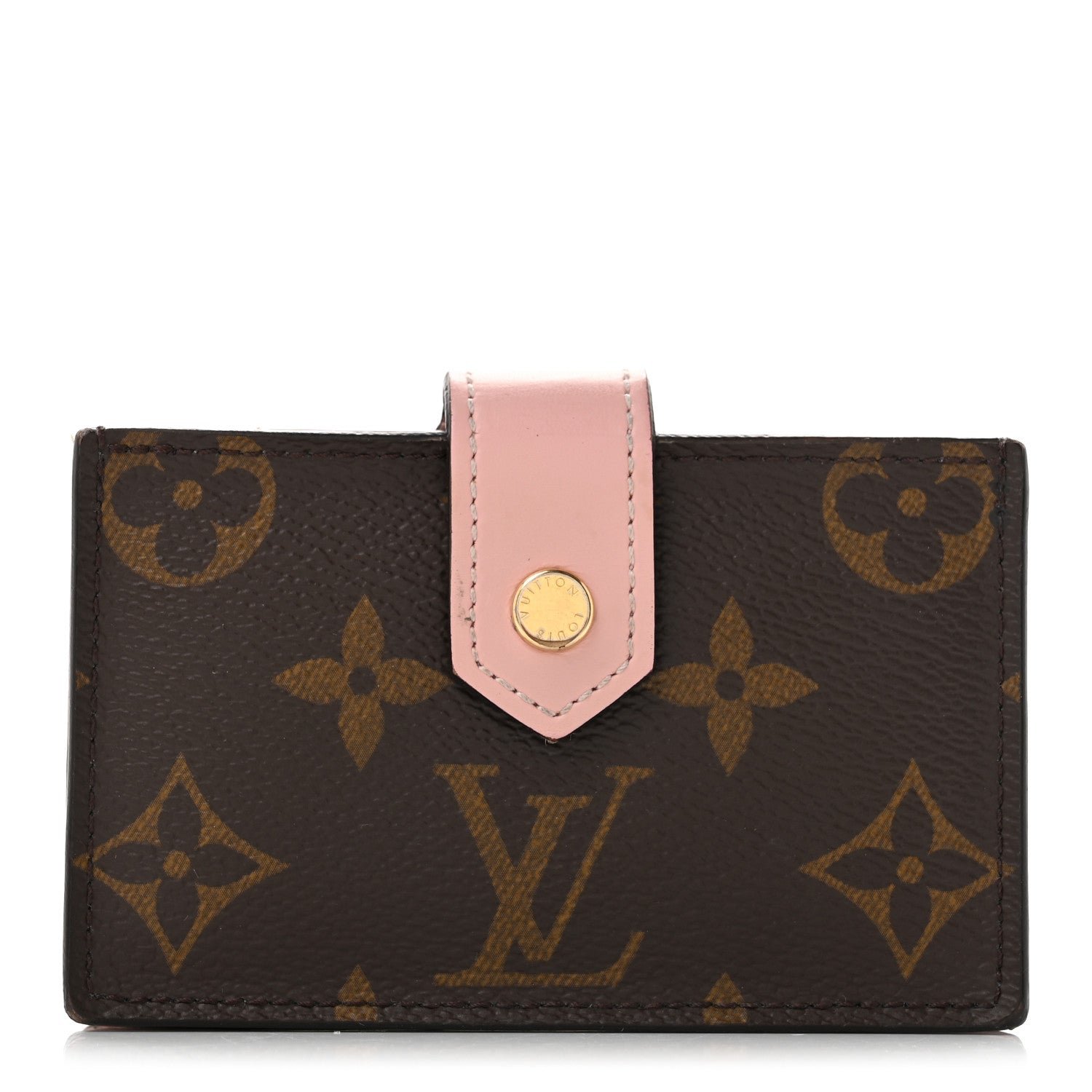 Louis Vuitton Monogram Gusset Card Holder Rose Ballerine