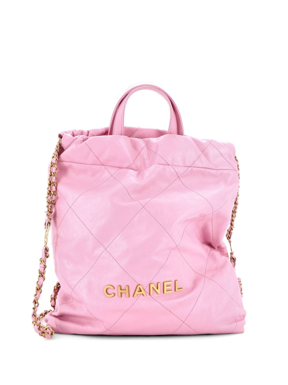 22 Chain Quilted Calfskin Medium backpack