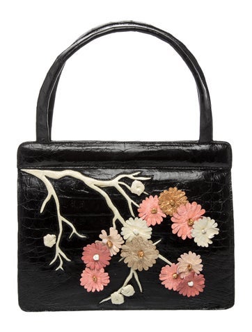 Crocodile Top Handle Bag