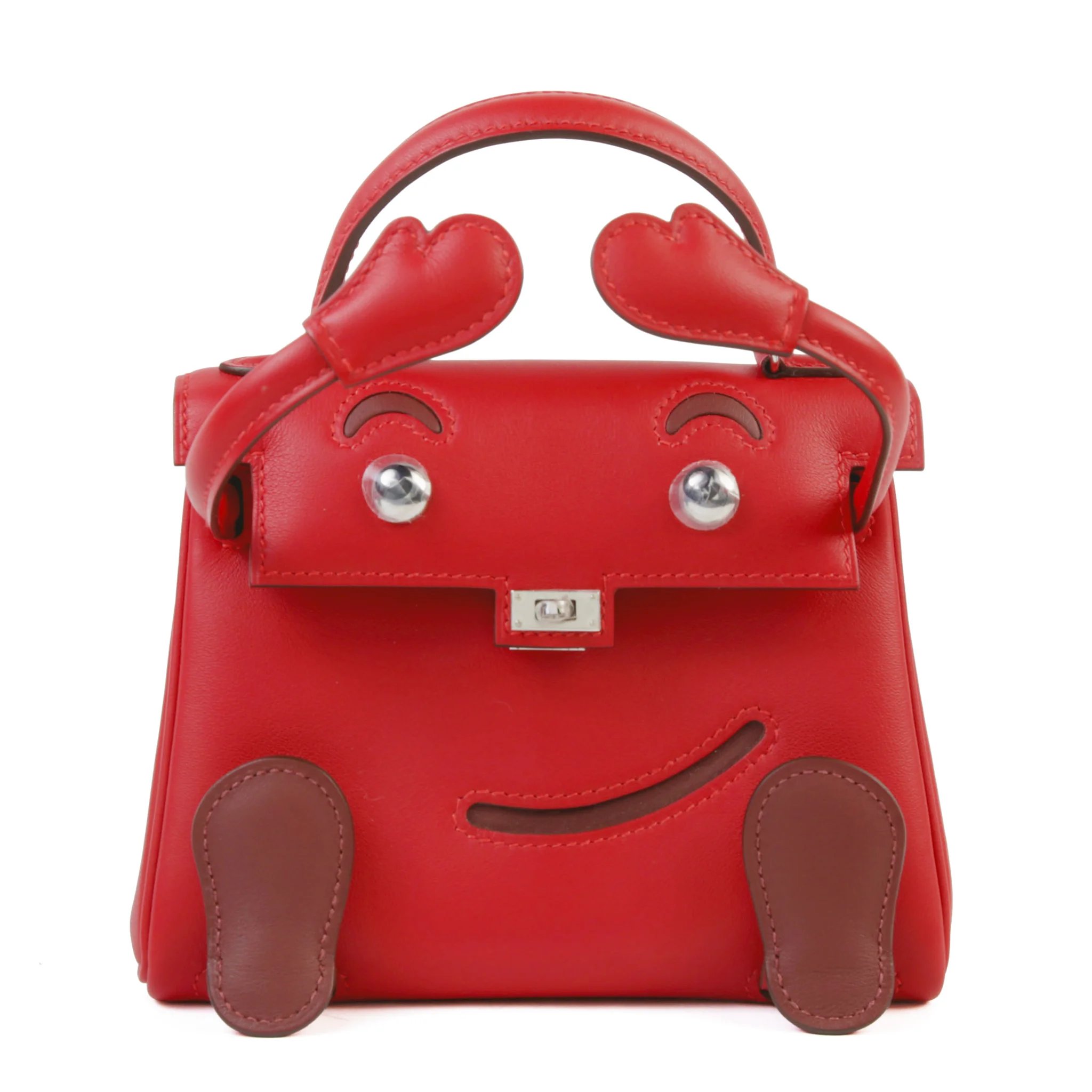 Unused ( Rank NS ) HERMÈS Limited Edition Kelly Doll Rouge Radieux (O5) Swift Palladium hardware W (2024)