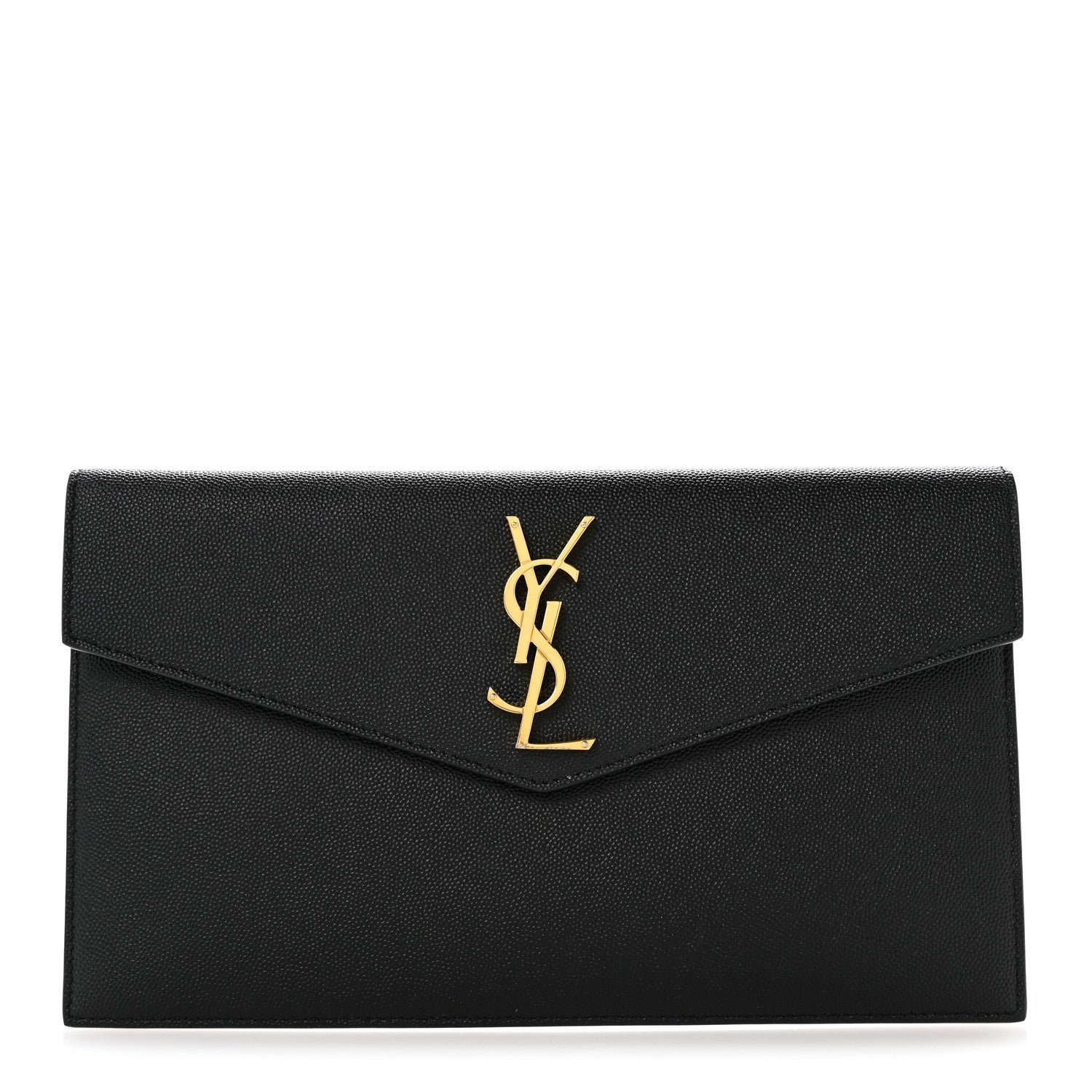 Saint Laurent Grain De Poudre Uptown Pouch Black