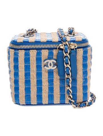 Raffia Mini Vanity Case w/ Tags
