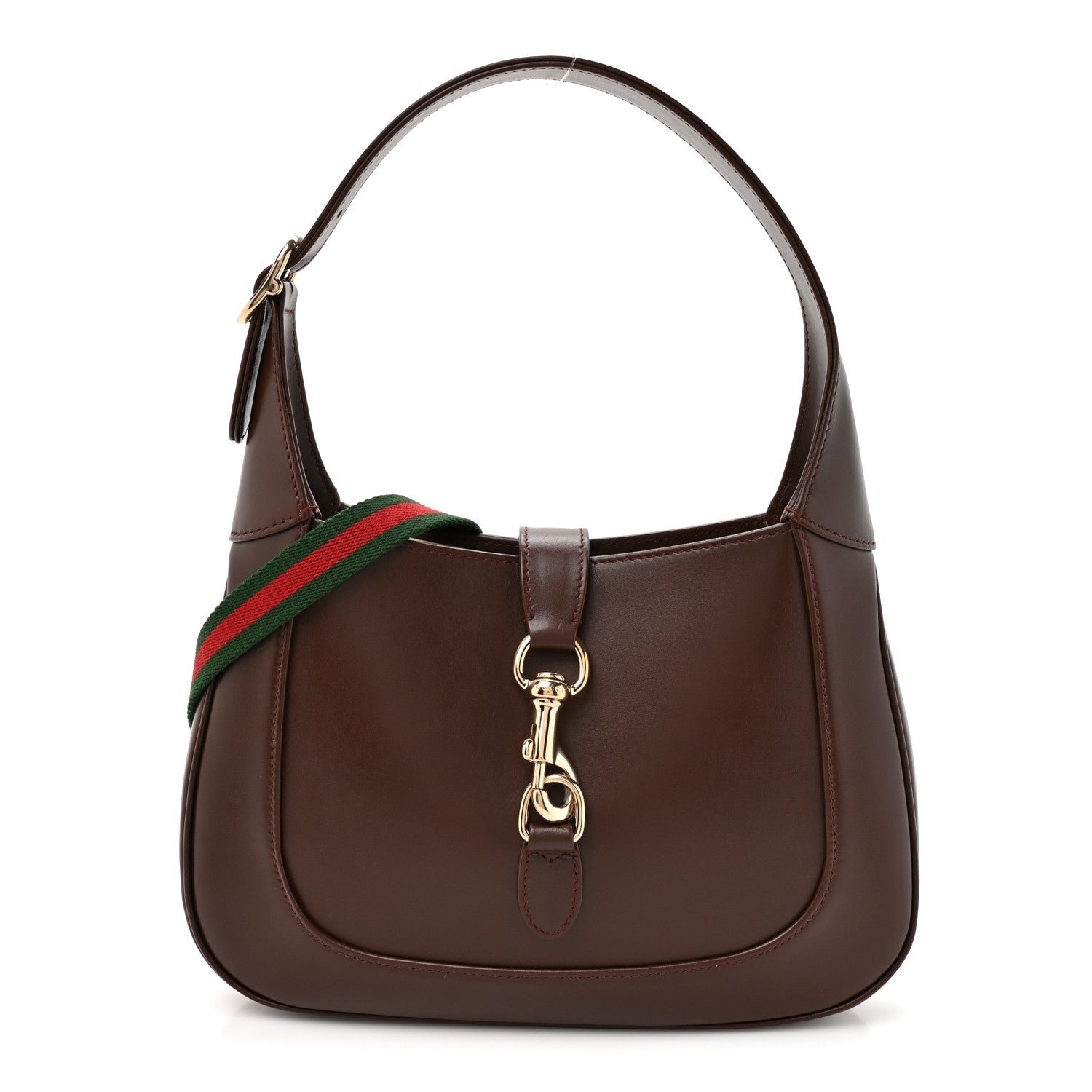 Gucci Ancora Calfskin Small Jackie Shoulder Bag Sweet Chestnut