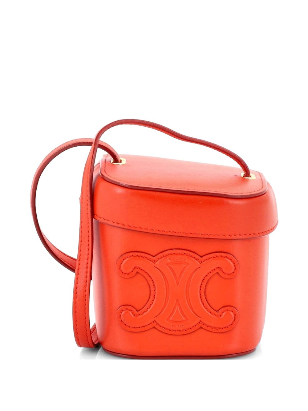 Cuir Triomphe Box Bag Leather Small bucket bag