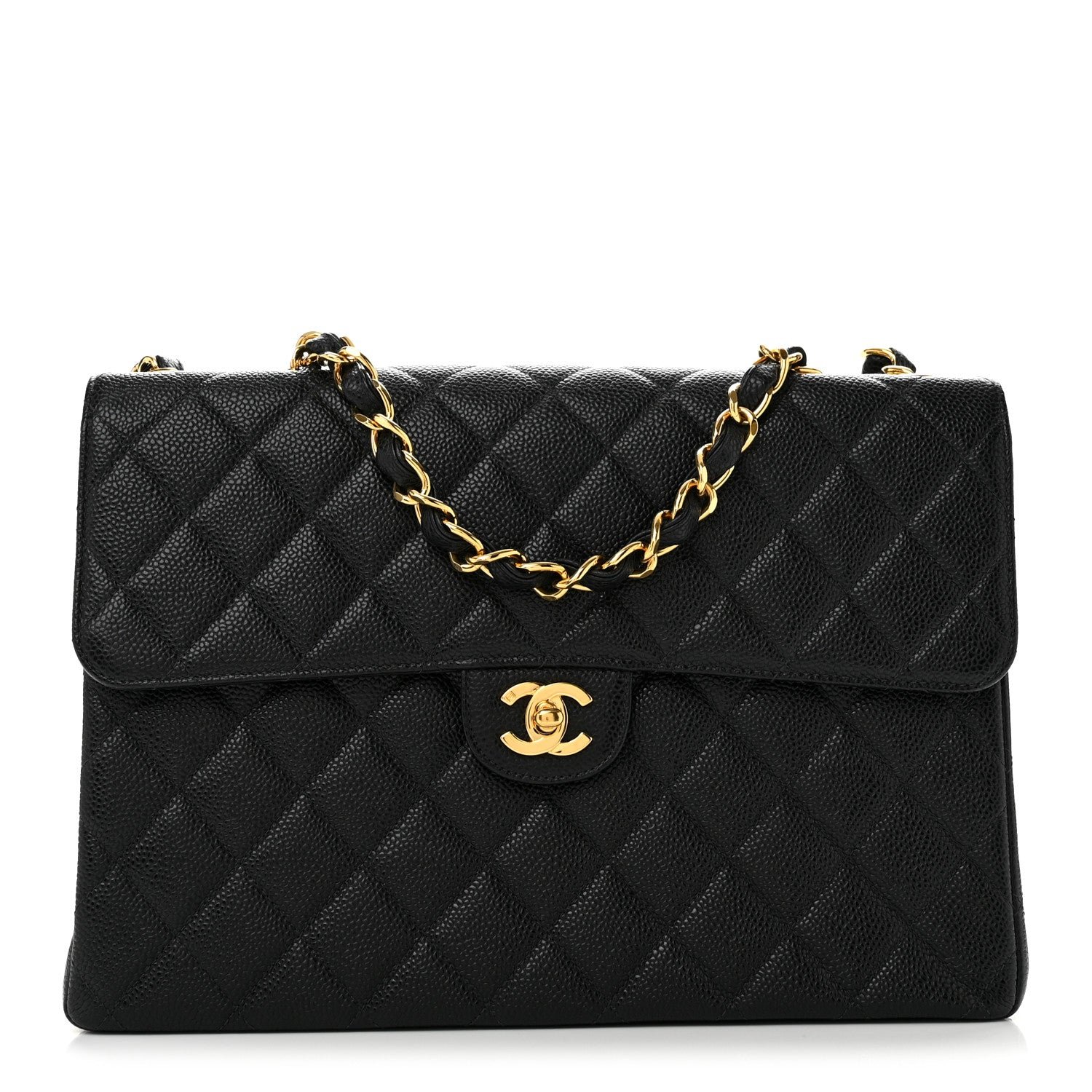 Chanel Caviar Jumbo Single Flap Black