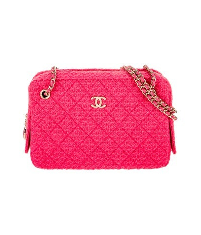Chanel Tweed Cc Camera Case