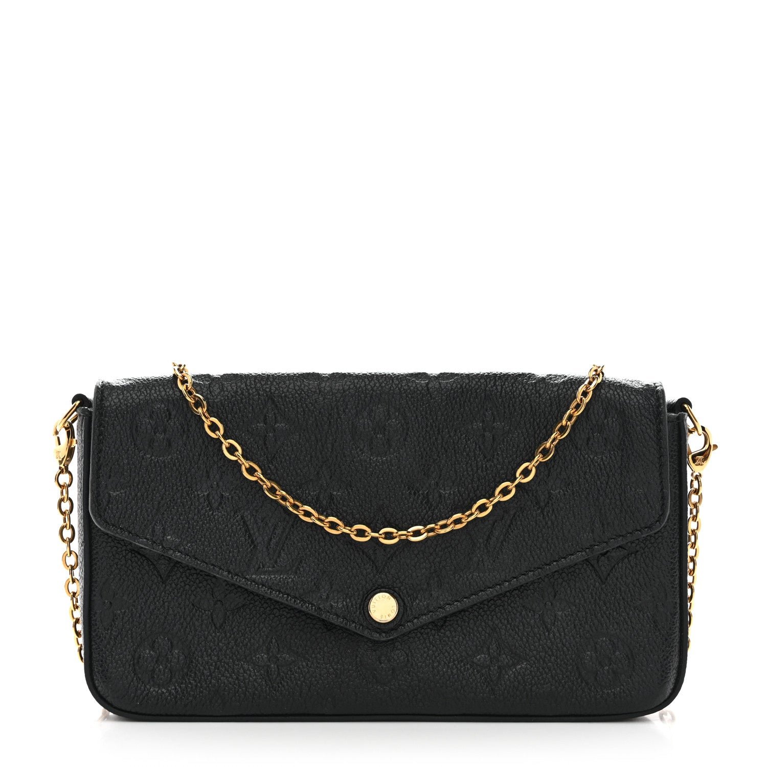 Louis Vuitton Louis Vuitton Empreinte Pochette Felicie Chain Wallet Black