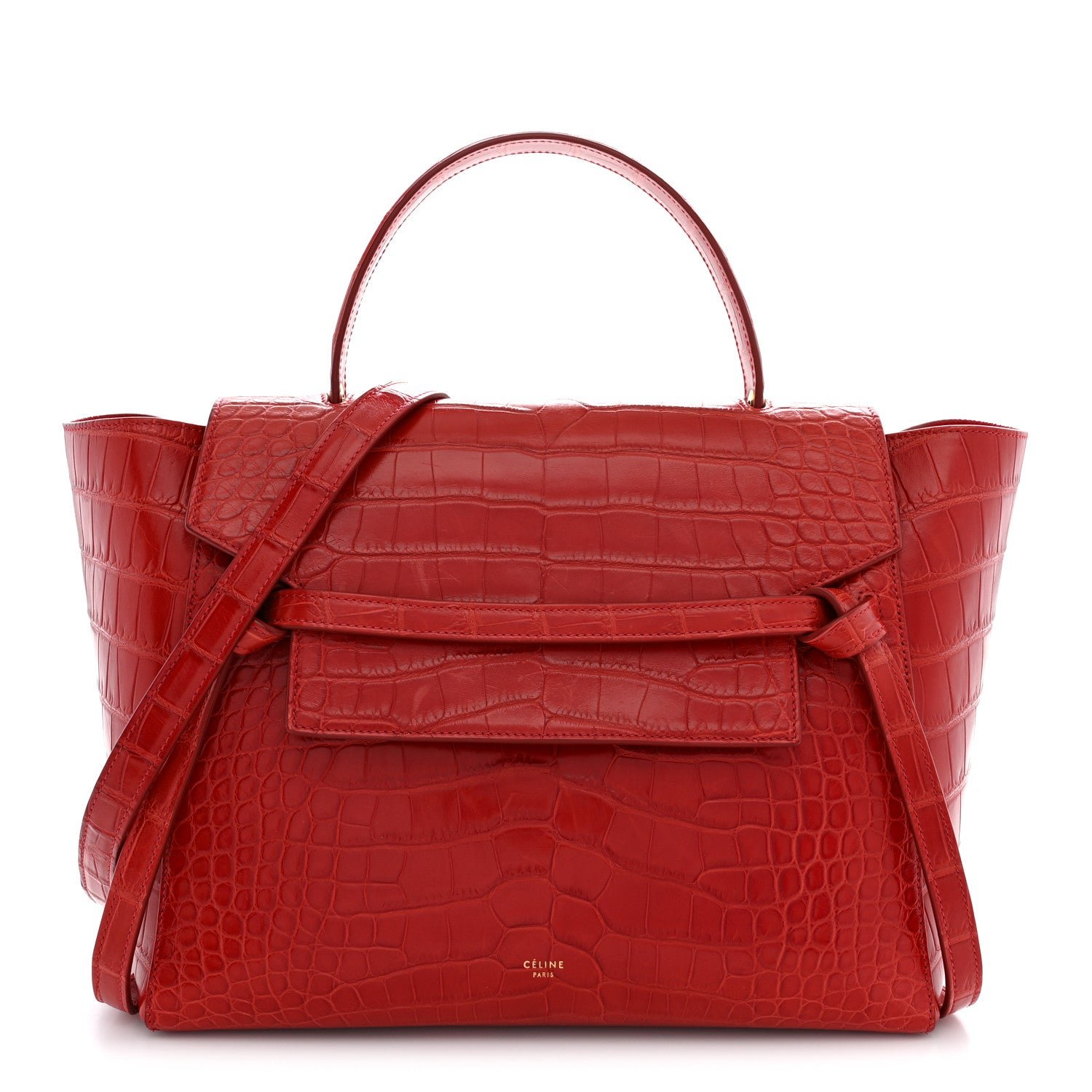 Crocodile Mini Belt Bag Vermillion