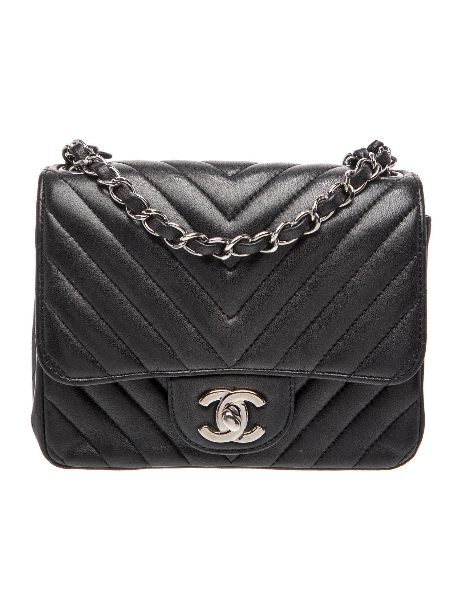 Chevron Mini Square Flap Bag