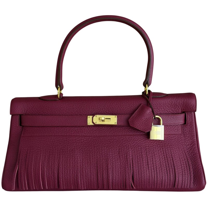 Limited Edition Rubis Fringe Clemence JPG Shoulder Birkin 42 Gold Hardware, 2011