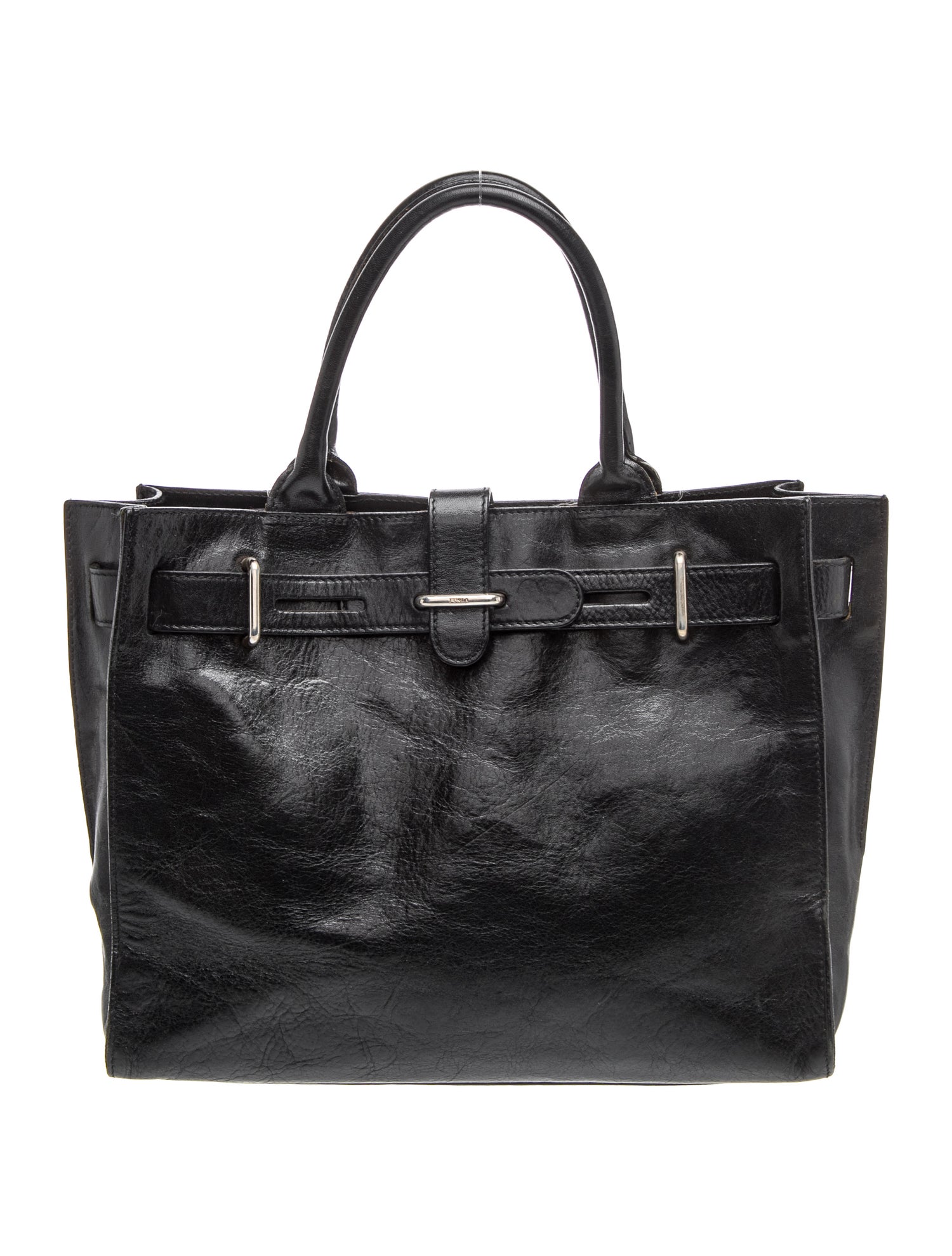Leather Top Handle Bag