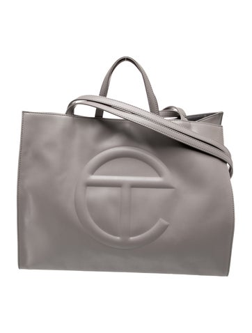 Leather Shopping Tote Large