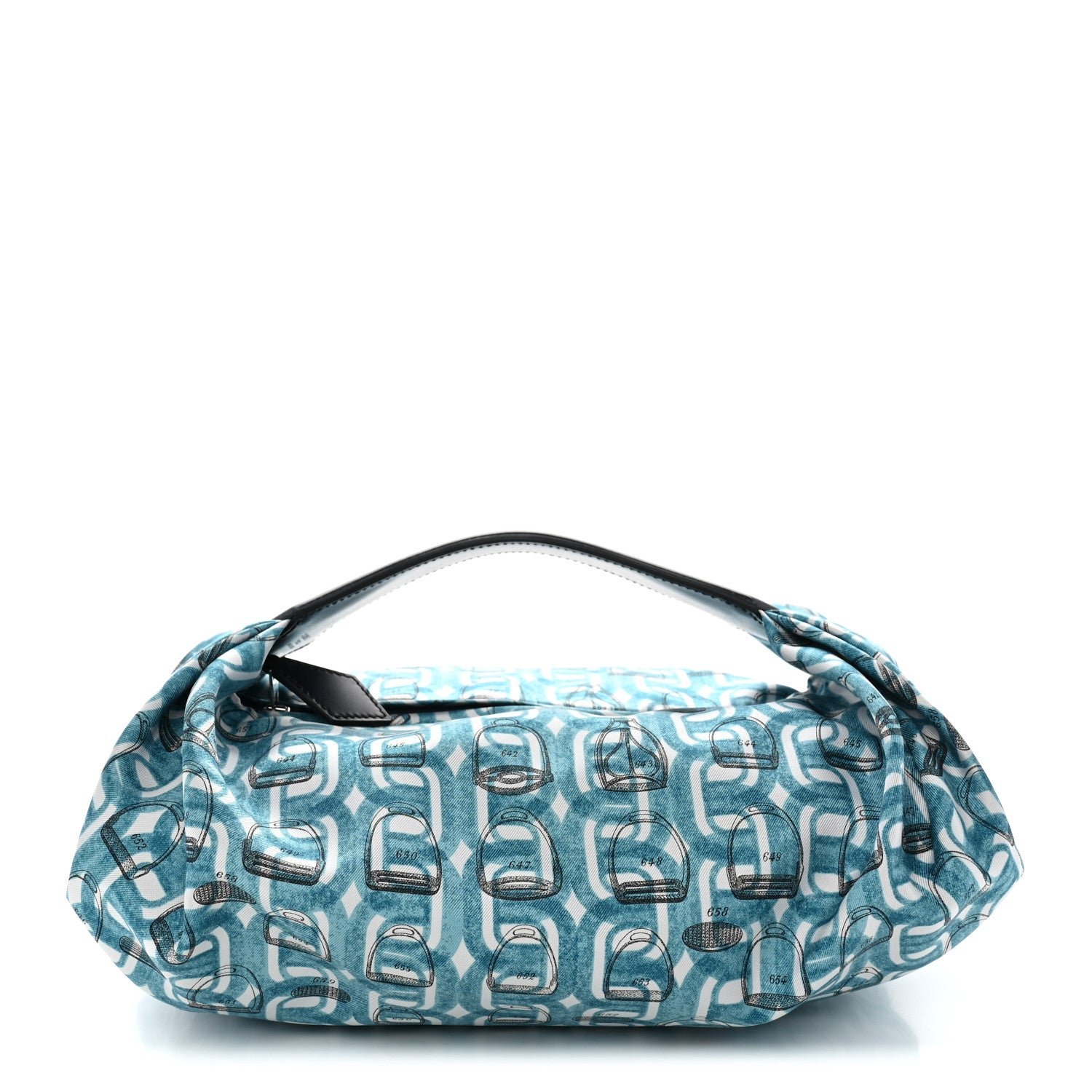Hermes Silk Balusoie Bag  Bleu Saint Cyr Bleu Indigo