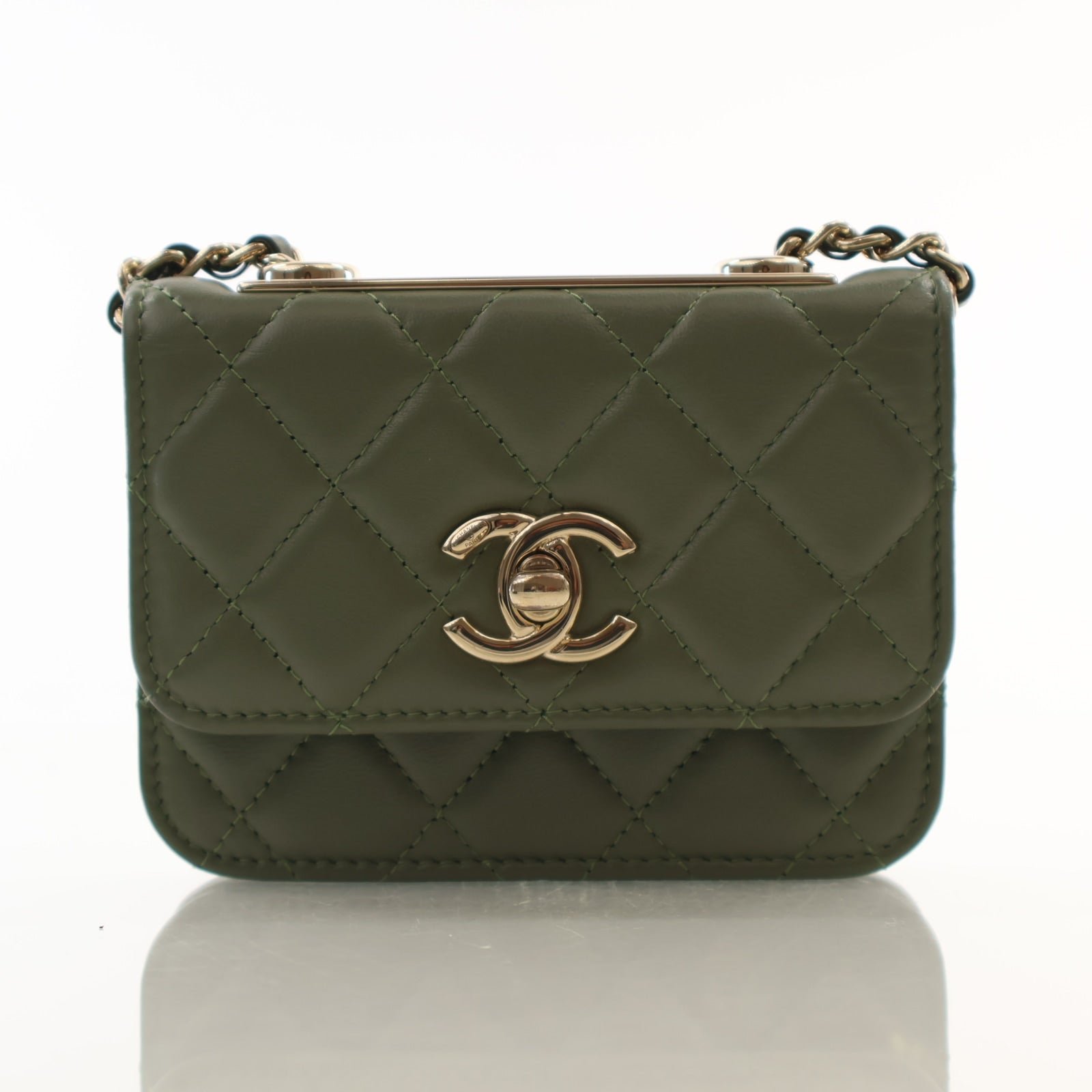 Chanel Mini Lambskin CC Trendy Wallet On Chain (WOC)