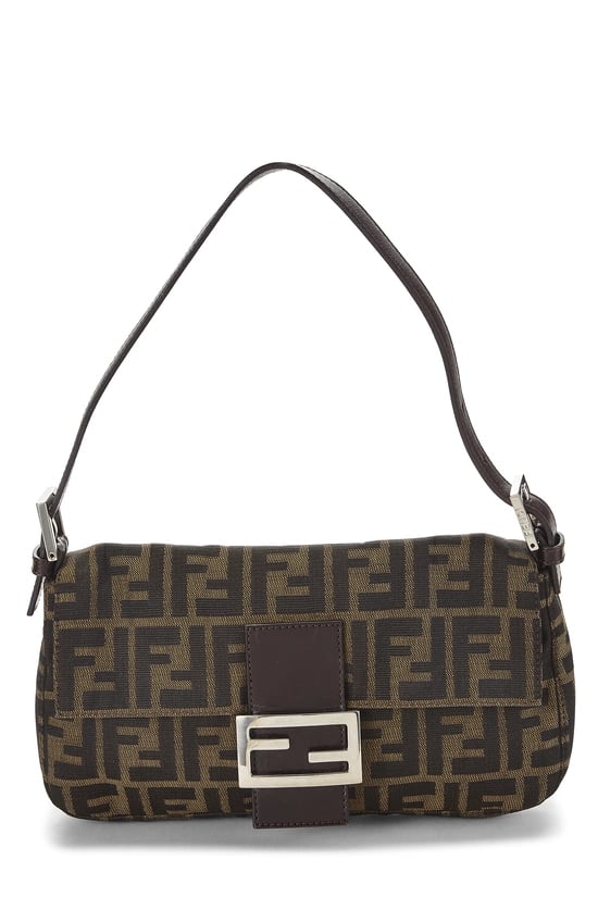 Fendi Brown Zucca Canvas Baguette