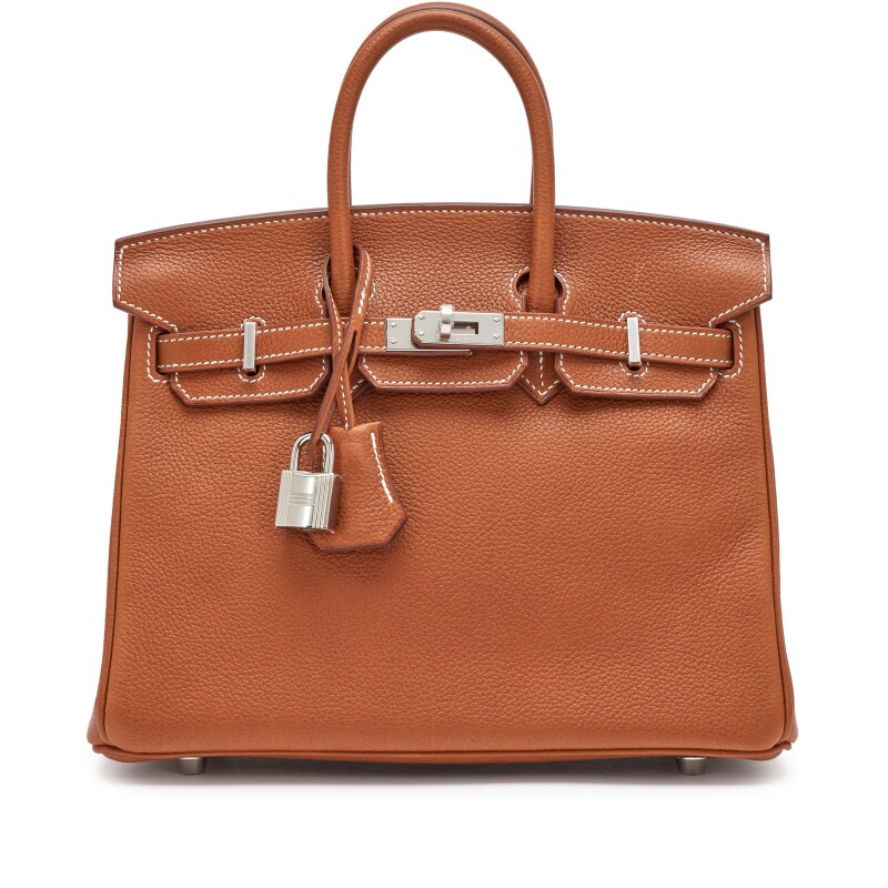 Hermes Fauve Barenia Faubourg Birkin 25 Palladium Hardware, 2025