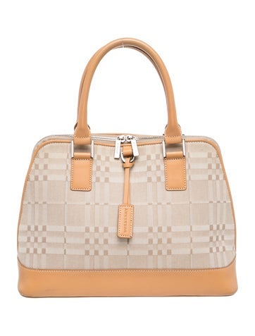 Burberry Canvas Top Handle Bag