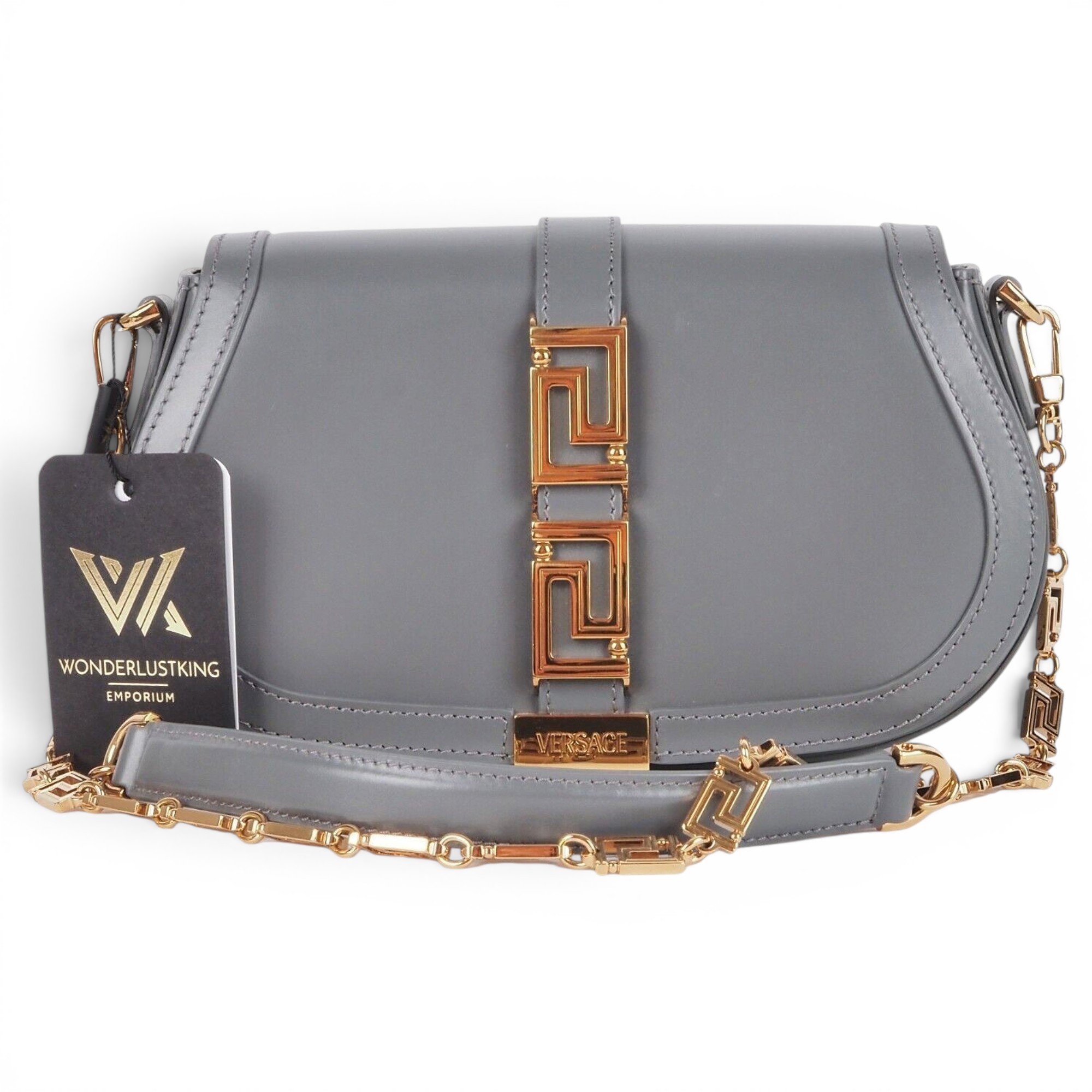 Versace Greca Goddess leather handbag