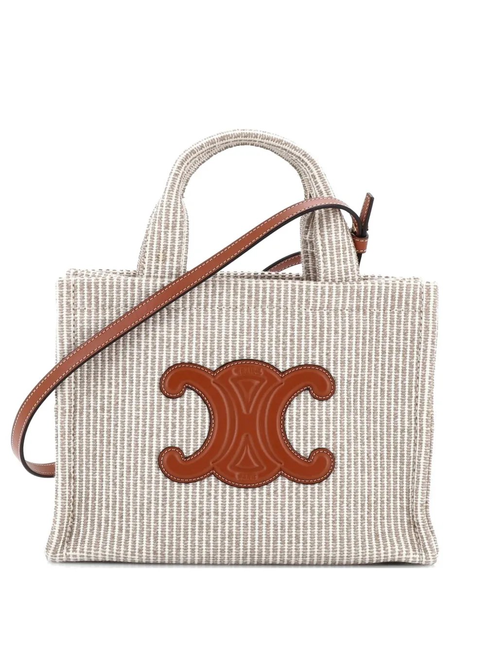 Cabas Thais Triomphe Striped Textile Small tote bag