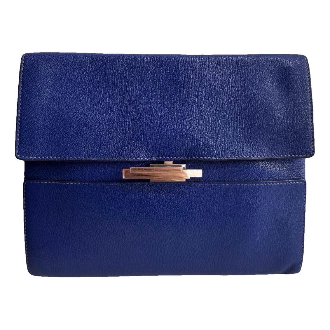 Leather clutch bag