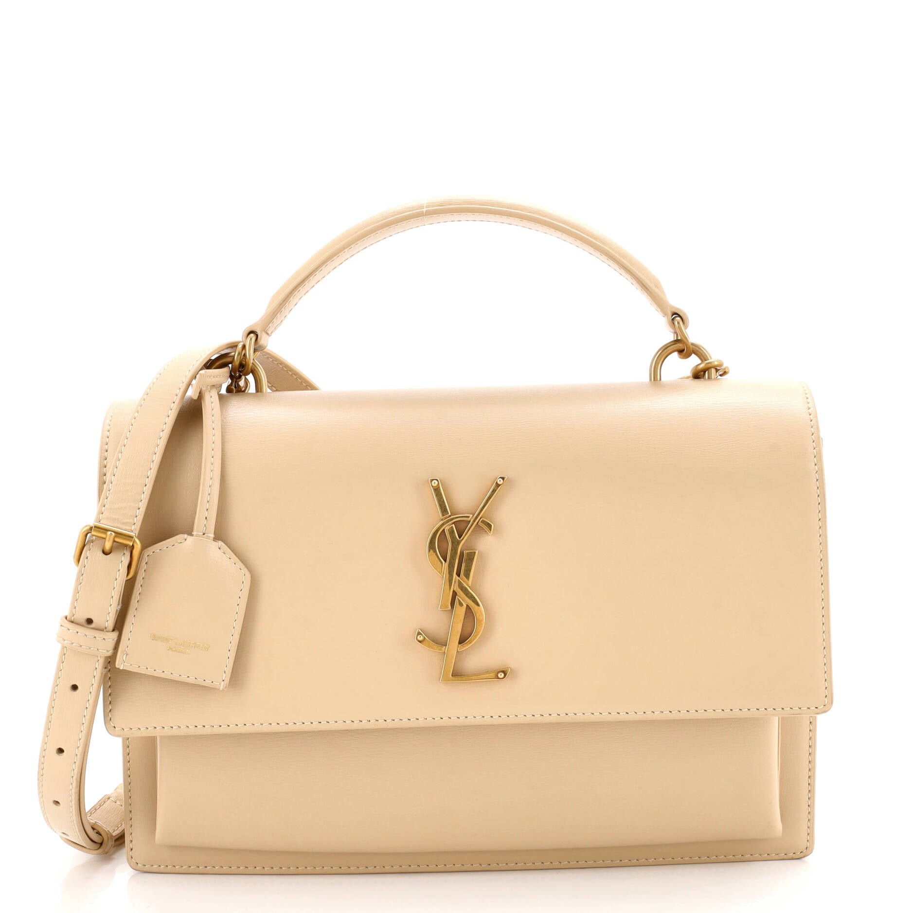 Sunset Top Handle Shoulder Bag Leather Medium