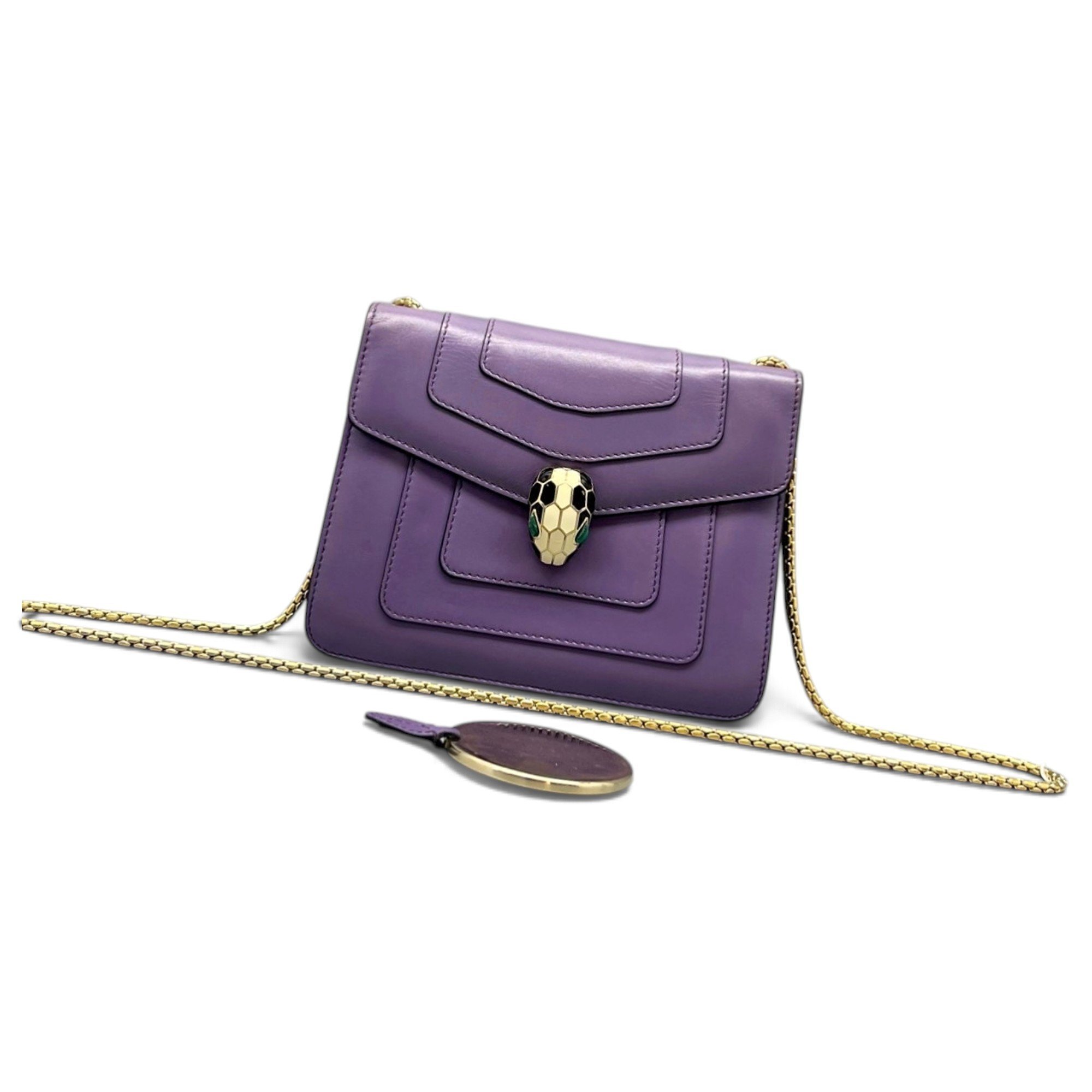 Serpenti leather handbag